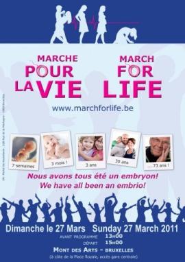 Bruxelles : le 27 mars à 15h, deuxième Marche pour la Vie.